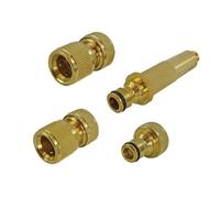 Faithfull Br Nozzle & Fittings Kit 4 Piece 12.5mm (1/2In) Multi Colour (One Size)