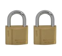 Faithfull Brass Padlock Keyed Alike 2 x 40mm - FAIPLB40KA