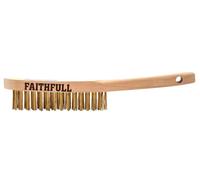 Faithfull Brass Scratch Brush - Three Row