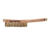 Faithfull Brass Wire Scratch Brush 4 Rows