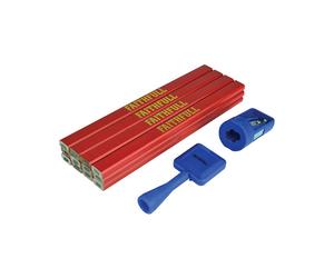 Faithfull Carpenter's Pencil Kit Red / Medium (Pack 12)