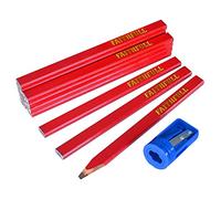 Faithfull Carpenter's Pencils Tube & Sharpener FAICPR12S