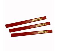Faithfull Medium Carpenters Pencils Red Pack of 3