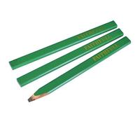 Faithfull Carpenter's Pencils Green (Pack Of 3 - Green / Hard)