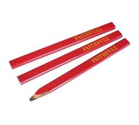 Faithfull Carpenter's Pencils Red (Pack Of 3 - Red / Medium)