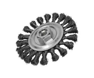 Faithfull Circular Wire Brush 115 x 12mm M14x2 Bore, 0.35mm Wire - FAIWBCT115