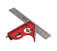 Faithfull Combination Square 150mm (6in) - Multi-Function Measuring & Layout Tool with Stainless Steel Rule
