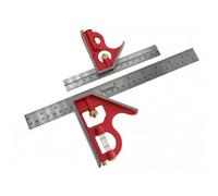 Faithfull Combination Square Twin Pack 150mm (6In) & 300mm (12In) Multi Colour (One Size)