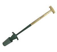 Faithfull Countryman Long Handle Bulb Planter - Forged Carbon Steel Garden Tool with FSC European Ash T-Grip Handle for Planting Bulbs