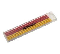 Faithfull CPLR Long Reach Pencil Marker Refills Red / Yellow Pack of 6