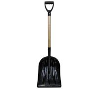 Faithfull Debris Shovel - Large Impact Resistant, Non-Sparking Plastic Scoop with Durable FSC Ash Wood Shaft & D Grip Handle - Blade size 360 x 460mm, Total length 1200mm