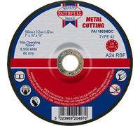 Faithfull FAI1803MDC Cut Off Disc for Metal Depressed Centre 180 x 3.2 x 22mm