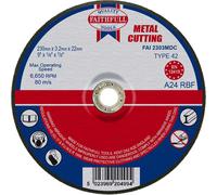 Faithfull Depressed Centre Metal Cut Off Disc 230mm 3.2mm 22mm