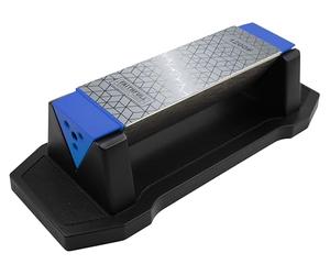 Faithfull Diamond Sharpening Stone Kit - Triangular Whetstone 150/325 / 1200 Grit, Knife & Tool Sharpener with Non-Slip Base, Wet or Dry Use