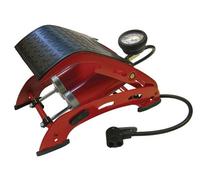 Faithfull FAIAUFPUMP2 Foot Pump Double Cylinder with Gauge, includes additional adpators