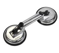 Faithfull Suction Cup Lifter FAISUCPAD2 - Aluminium Double Pad, 120 mm, Supports up to 110 kg