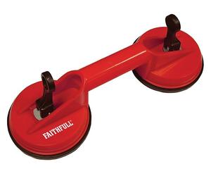 Faithfull - Double Pad Suction Lifter 120mm Pads
