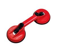 Faithfull Double Pad Suction Lifter 120mm - Tile, Glass & Marble Lifting Tool for Tiling, Glazing, Kitchen & Bathroom Installation - ABS Plastic Body - Load Capacity 45kg Vertical / 30kg Horizontal