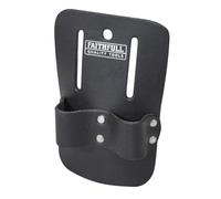 Faithfull Double Scaffold Spanner Holder - Black, 150mm x 100mm | Double Pocket Scaffold Spanner & Socket Bar Holder with Looped Belt Fitting for Scaffolders, Carpenters, Roofers & Joiners