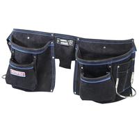 Faithfull Double Tool & Nail Pouch Leather Size 215 x 500mm FAIDTNP3B