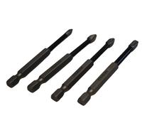 Faithfull Drill Bit Set Long 4" 6" Impact 16 Piece Phillips Pozi in Tough Case