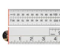 Faithfull Folding Rule 1 Metre / 36 Inch - White ABS Fold-Out Measuring Ruler with Metric & Imperial Graduations, Pocket-Sized for Carpenters, Builders, Decorators, DIY