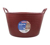 Faithfull Eco Flex Tub Flexible Bucket - Durable, Sustainable, Reinforced Handles - 15 Litre, Red