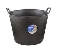 Faithfull Eco Flex Tub, Multi-Purpose, Durable & Sustainable Flexible Bucket with Reinforced Handles - 42 Litre (9gl), Black
