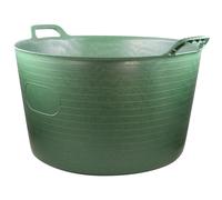 Faithfull Eco Flex Tub, Multi-Purpose, Durable & Sustainable Flexible Bucket with Reinforced Handles - 75 Litre (20gl), Green