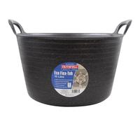 Faithfull Eco Flex Tub, Multi-Purpose, Durable & Sustainable Flexible Bucket with Reinforced Handles - 15 Litre (3gl), Black