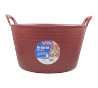 Faithfull Eco Flex Tub, Multi-Purpose, Durable & Sustainable Flexible Bucket with Reinforced Handles - 15 Litre (3gl), Red