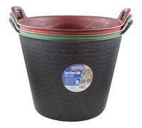 Faithfull Eco Flex Tub, Multi-Purpose, Durable & Sustainable Flexible Bucket with Reinforced Handles - 25 Litre (5.5gl), 3 Pack