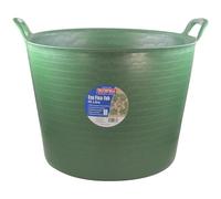 Faithfull Eco Flex Tub, Multi-Purpose, Durable & Sustainable Flexible Bucket with Reinforced Handles - 42 Litre (9gl), Green