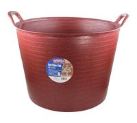 Faithfull Eco Flex Tub, Multi-Purpose, Durable & Sustainable Flexible Bucket with Reinforced Handles - 42 Litre (9gl), Red