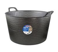 Faithfull Eco Flex Tub, Multi-Purpose, Durable & Sustainable Flexible Bucket with Reinforced Handles - 75 Litre (20gl), Black