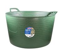 Faithfull Eco Flex Tub, Multi-Purpose, Durable & Sustainable Flexible Bucket with Reinforced Handles - 75 Litre (20gl), Green