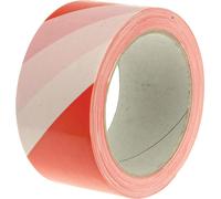 Faithfull Economy Self Adhesive Hazard Tape Red / White 50mm 33m