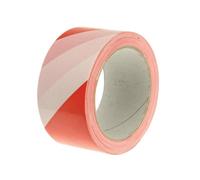 Faithfull Economy Self Adhesive Hazard Tape Red White 50mm X 33mm