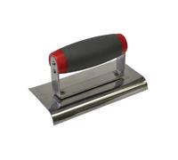 Faithfull Edging Trowel Soft Grip Handle 6 X 3In in Red Faithfull Red
