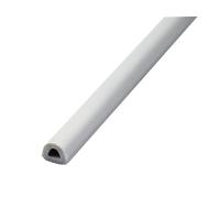 Faithfull EPDM Draught Excluder Self Adhesive Strip White D Profile 6M 9 x 7.5mm