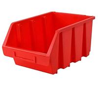 Faithfull Ergobox Interlocking Storage Bin Size 4 Red 209 x 340 x 155m