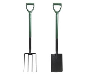 Faithfull Essentials Digging Fork and Spade, Lawn & Garden DIY Tools - 100cm