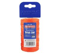 Faithfull FAI3100 Orange Poly Brick Line 100M (330ft) Breaking Strength 27kg