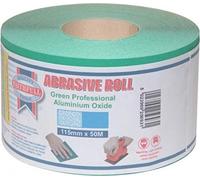 Faithfull FAIAR11540G 50M EXTRA COARSE Sandpaper (40 grit) Aluminium Oxide Roll - Green