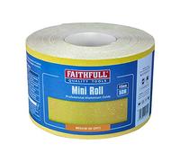 Faithfull FAIAR11580Y 50M Medium (80 Grit) Sandpaper Roll Yellow (Std) 115mm x 50M