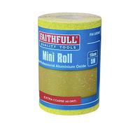 Faithfull FAIAR540Y 5M Extra Coarse (40 Grit) Sandpaper Roll Yellow (Std) 115mm x 5M