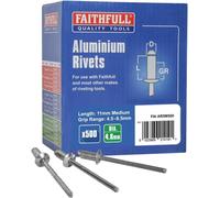 Faithfull FAIAR5M500 Aluminium Rivets (500) 5MM Medium