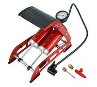 Faithfull FAIAUFPUMP2 Foot Pump Double Cylinder with Gauge, includes additional adpators