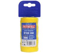 Faithfull Hi-Vis Nylon Brick Line 100M (330Ft) Yellow