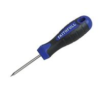Faithfull FAIBRADSQ Soft-Grip Bradawl - Tapered Square Tip | Bradawl with Hardened Steel Square Tip & Soft-Grip Handle for Fast, Clean Pilot Holes in Wood